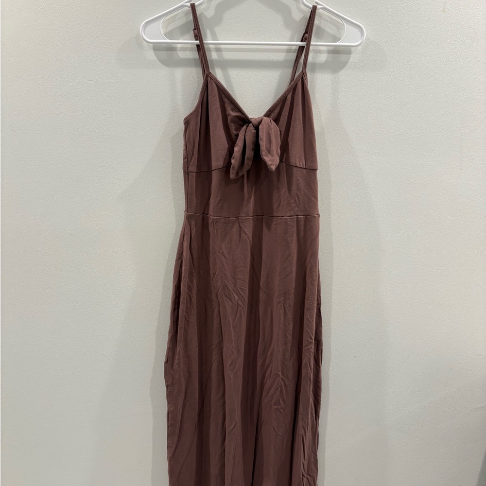 Express Mauve Maxi Dress with Bow Detail